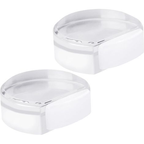 2 Pièces Arrêts de Portes, Stop Porte en forme de D, Cale Porte Sol, Bloc Porte, Protégez vos Portes et Murs Efficacement avec ces Butee de Porte AdhesiveTransparentes Adhésives pour Sols Durs (1/5)