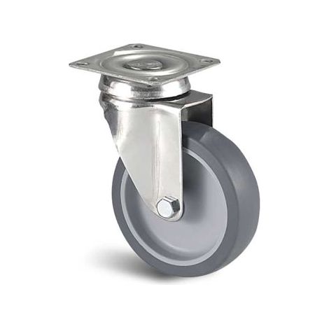 Roulette industrielle Pivotante Guitel Hervieu, inox, Ø 75mm, 60kg ( Prix pour 1 )