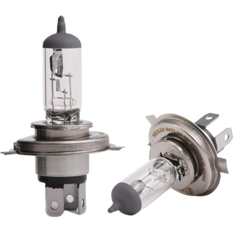 H4 Bulbs 472 Headlight Bulb KIT - Pair (Halogen 3 Pin Bulb) Long Life Bright Car Motorcycle 12 V 60/55 W P43t PK22n Dipped Low High Beam Fog Light Daytime Running Lights, Universal (Twin Pack)