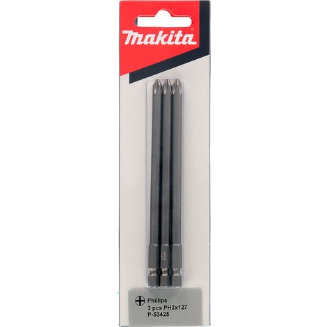 Embout Makita PH2, 127 mm 3 pièces