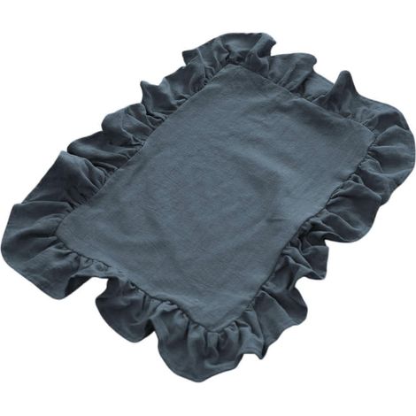 Ensemble de sets de table à volants - Set de table lavable et résistant à la chaleur pour la table à manger et la maison (1/5)