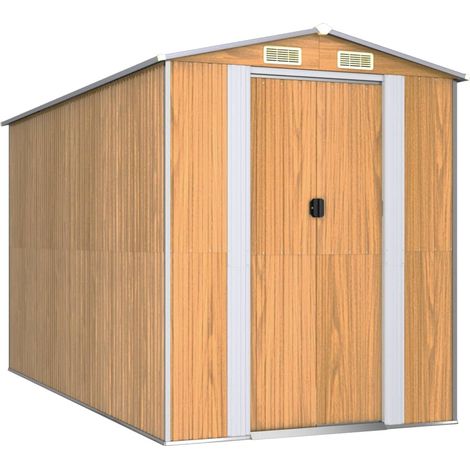 Maison Exclusive - Capanno Giardino Marrone Chiaro 192x357x223cm Acciaio Zincato