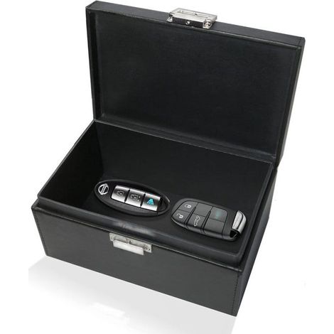 Extra large Faraday cage for car keys, RFID anti-theft cage for car security, key storage box.