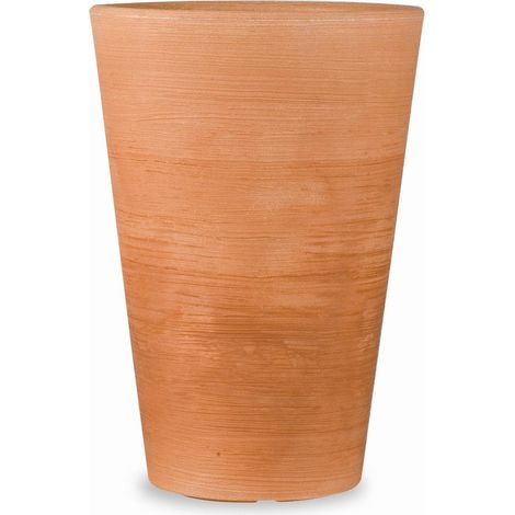 Vaso tondo in resina Lilium 55 cm. Anticato