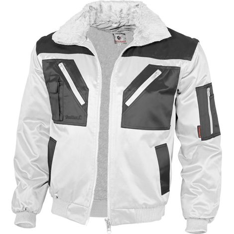 Qualitex Pilotenjacke zweifarbig, Größe: L, Farbe: weiß/grau (1/2)