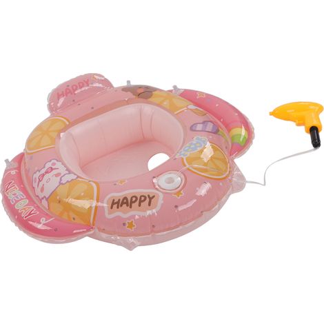 Schwimmsitzring aus umweltfreundlichem, aufblasbarem PVC für Kinder von 1 bis 5 Jahren, rosa (1/5)