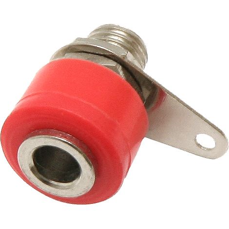 Conector banana 2 piezas negro+rojo - PARA carcasa