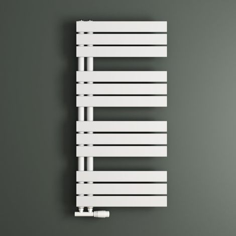 Mai & Mai Badheizkörper Handtuchheizkörper Badheizung Heizkörper bad Flach 104x50cm in Weiß Seitenanschluss Badheizung Handtuchwärmer 516W