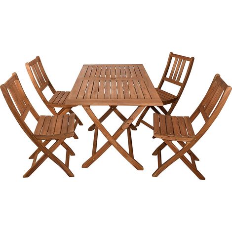 Balkonmöbel Set 5tlg Akazie Klapptisch 120 x 70 cm CALEA/BLOOM (1/5)