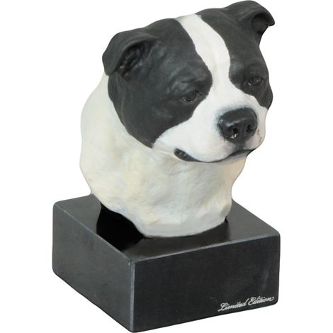 Staffordshire Bull Terrier, Staffik, Staffi - estatuilla pintada, figura, hecha por un artista, marca Art-Dog (1/3)
