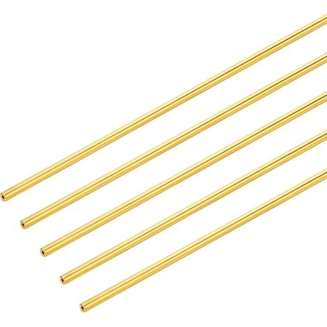 25pcs Tube Laiton 400mm Longueur Tube Rond Laiton 1mm Diamètre Extérieur 0.35mm Épaisseur Droit Soudure Tuyauterie Métallique Tube Métallique pour Construction Usinage Artisanat Modèle (1/5)