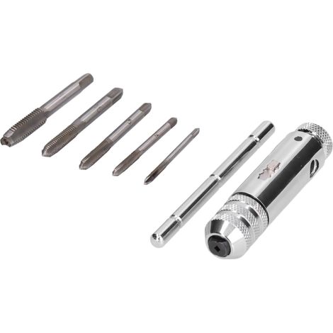 Clé à taraud à cliquet à maintien rigide, 3 positions, boîte de vitesses réglable, compatible avec différentes tailles de tarauds, poignée en T, pour alésoir de robinetterie (1/5)