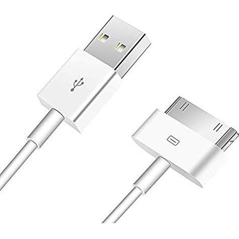 2 câbles de charge de synchronisation USB 30 broches pour remplacer les anciens câbles Apple iPhone 4/4S 3G/3GS (3 broches (2))