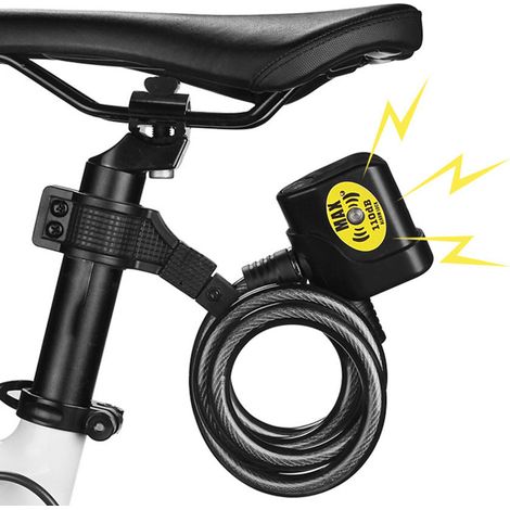 Antivol de sécurité électronique avec alarme 110 dB pour vélo et moto (1/5)