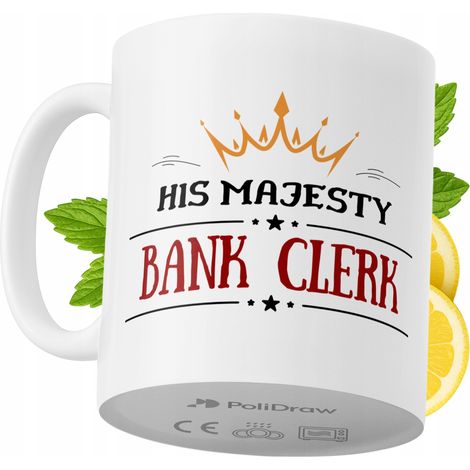 Lustige Kaffeetasse mit witzigem Textdesign für Bankangestellte – ideal für Geburtstage, Namenstage und Feiertage. Hochwertige Tasse für besondere Anlässe im Büro oder Homeoffice. Farbe: Weiß, 330 ml.