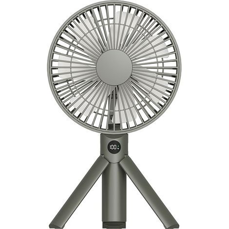 Ventilateur camping pliable avec trépied, rechargeable USB, ventilation forte et silencieuse-Vert (1/5)