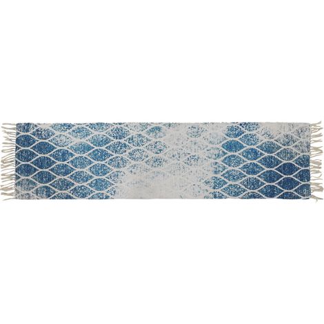 DKD Home Decor Tapis Bleu Coton Chenille 60x240 cm (1/5)