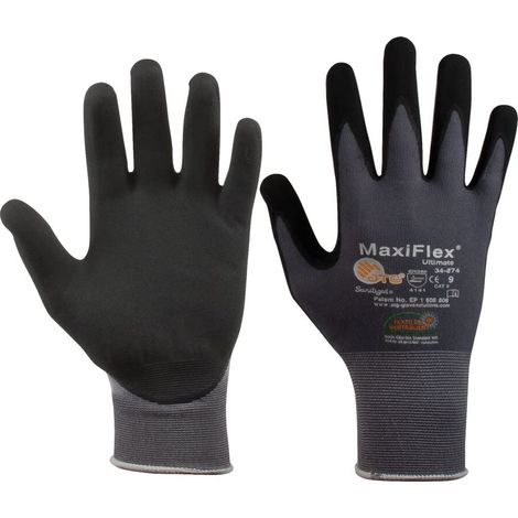 SW-Stahl 11531L Nylon Strickhandschuh Nitril/PU Foam, Paar Gr. 9, schwarz
