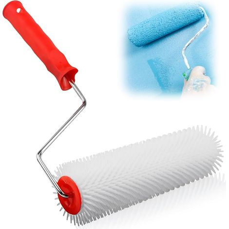 Rouleau Debulleur 23cm - Dents de 14 mm - Rouleau Anti Mousse, Rouleau Débulleur Ragreage pour Auto-nivelant Anti-Bulles, Rouleau de Construction Sol (Poils rigides) (1/5)