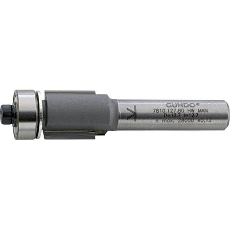 GUHDO HW-Bündigfräser Z2 S8 D12,7 l=25 mit Anlauflager (1/3)