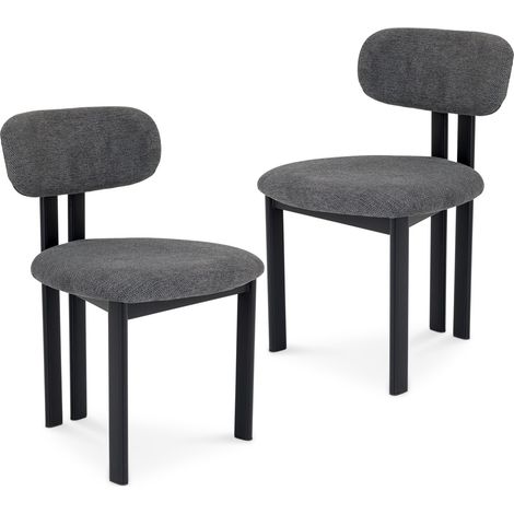 Lot de 2 chaises FRANCA Gris foncé (Lot de 2) (1/5)