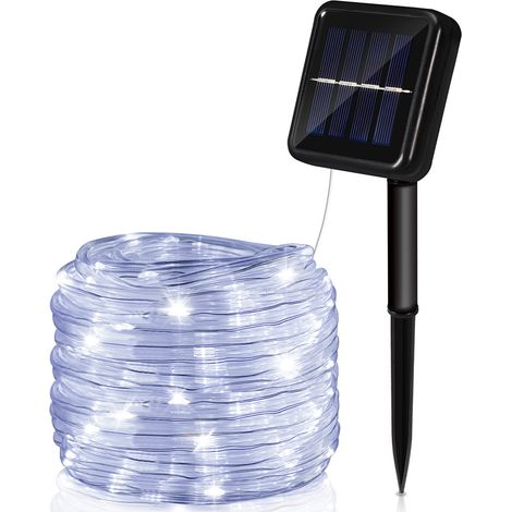 Wolketon Cadena de luces solares - 32M 300 LED - Resistente a la intemperie-Blanco frío (1/5)