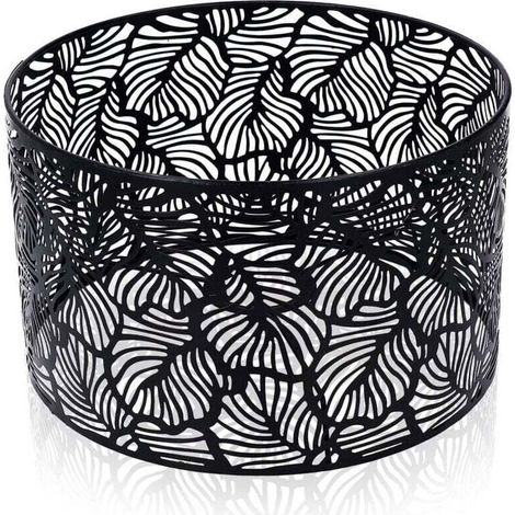 UlisemAbat-Jour pour Ampoules E14 E27 25 x 16 cm Noir Abat-Jour Tambour Universelle Moderne Lampe de Dissipation Thermique (1/4)