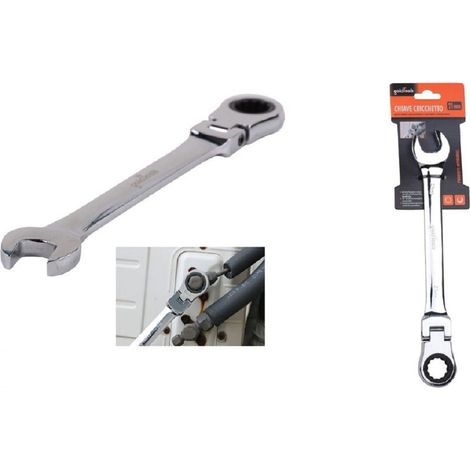 Kaela - Chiave A Cricchetto Combinata 21mm Testa Pieghevole Cromo Vanadio Utensile 91742 - (1/2)