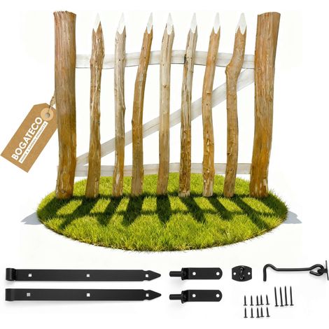 Portillon Bogateco Noisetier 80x100 cm Gauche avec Accessoires (1/5)