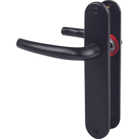 Hoppe – Poignée en aluminium pour sandale non trouée – Largeur 30mm – Finition plaquée – Pour salle de bain et WC