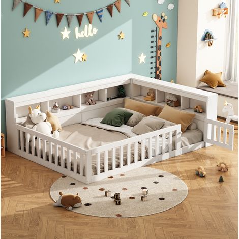 Bett Tagesbett Stauraum 140x200 mit USB Weiß OKMYHOME (1/5)