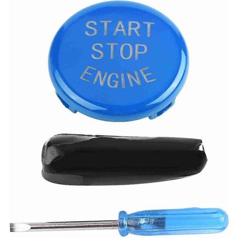 Cache-bouton de démarrage à clé Car One pour BMW E Disk (bleu) (1/4)