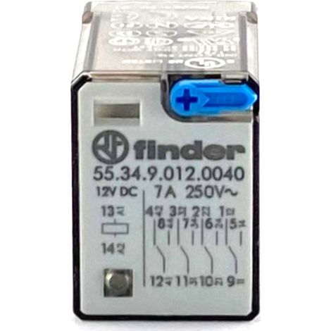 Finder mini rele' 4 scambi 12vdc 7a 553490120040