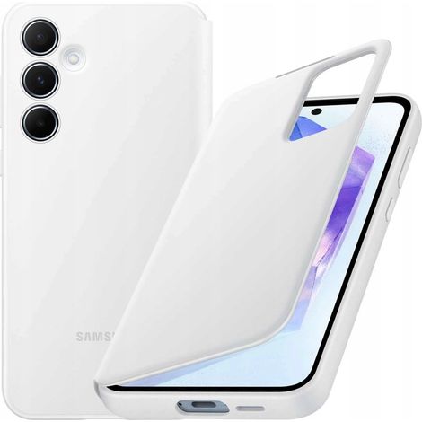 Custodia a portafoglio Smart View per Samsung EF-ZS711CW S23 FE S711 bianco/bianco (1/2)