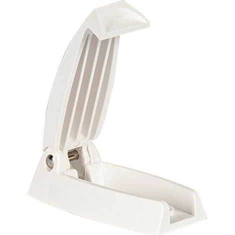Soporte para puerta de autocaravana con gancho de almacenamiento, apto para caravanas, material resistente, fácil de instalar, color blanco. (1/5)