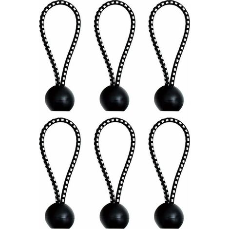 Elastischer Kugelspanner – 25 mm Kugeldurchmesser – Bio-Latex der Klasse A – Für Planen, Zelte, Markisen, Pavillons – 6er-Pack (1/5)