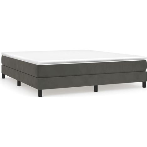 Maison Exclusive - Boxspringbett mit Matratze Dunkelgrau 160x200