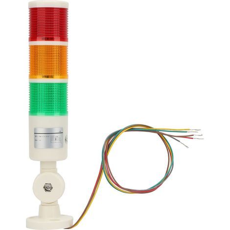 LED-Signalanzeige, universelle 3-farbige Dauerlicht-Warnleuchte, DC24V-Summer für mechanische Geräte (1/5)