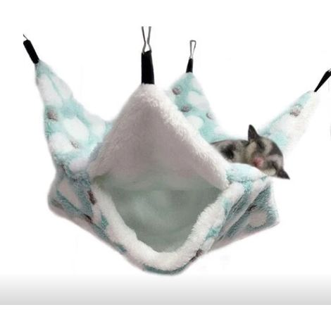 Petit hamac pour cage pour animaux de compagnie Hamac mezzanine chaud à double couche