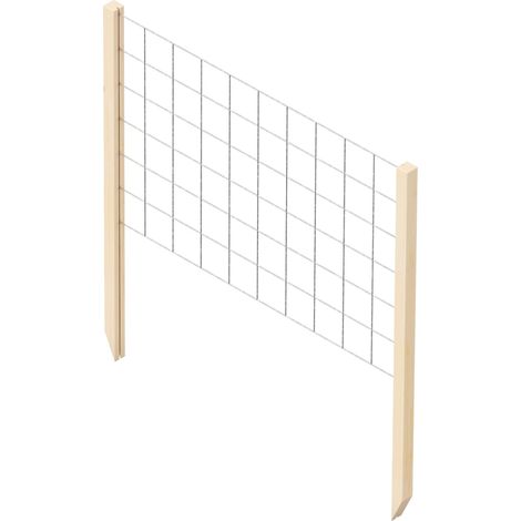 Treillis en bois de sapin pour carré potager – Dimensions 4,10cm x 119cm x 117cm – Support pour plantes grimpantes – Installation facile (1/7)