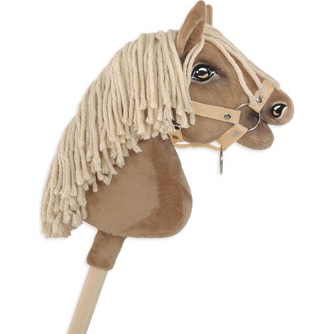 Cabestro para caballo Hobby Horse A4, abrochado, pequeño - beige (1/4)
