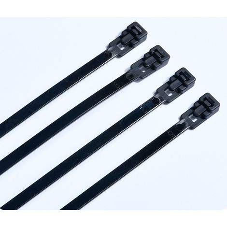 SHINING HOUSE Wiederverwendbare Kunststoff-Kabelbinder 150 mm x 4,8 mm, schwarze Rilsan-Kabelbinder 100 Stück, kleine Nylon-Kabelbinder, Kunststoff-Kabelbinder (1/5)