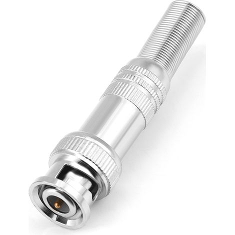 10 Pièces BNC Mâle à Ressort Connecteur Adaptateur Vis pour Câble Coaxial RG59 Caméra CCTV