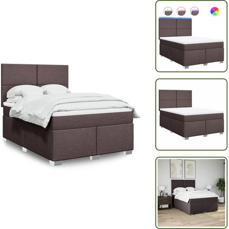 Boxspringbett mit Matratze Dunkelbraun 140x200 cm Stoff - Boxspringbett - Boxspringbetten - Bett - Betten (1/5)