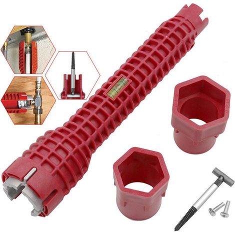 Kit de llaves 8 en 1 para instalación de fontanería, tuberías de agua, grifos y fregaderos. (1/5)