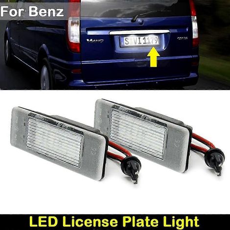 Weiße LED-Kennzeichenbeleuchtung für Mercedes-Benz Sprinter (W906), Vito (W639) und Viano (W639)