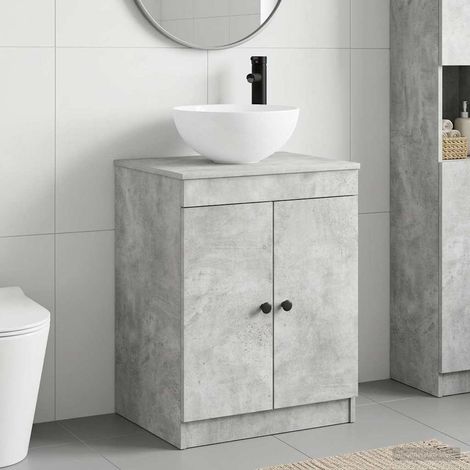 Beyamis ensemble de meubles de salle de bain gris béton (1/5)