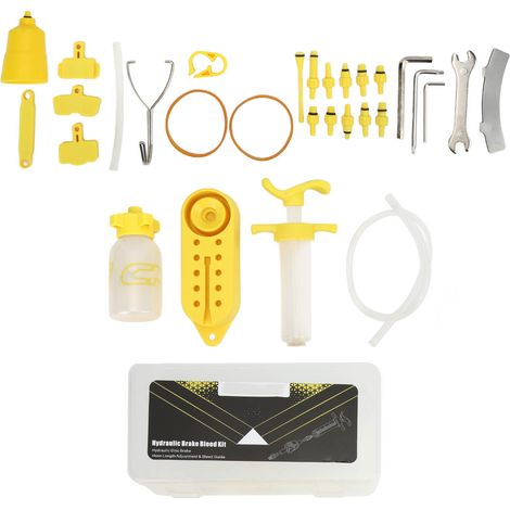 Kit de purge de freins de vélo, outil de purge à huile minérale haute résistance, flexible et à faible résistance pour freins à disque de vélo (1/5)