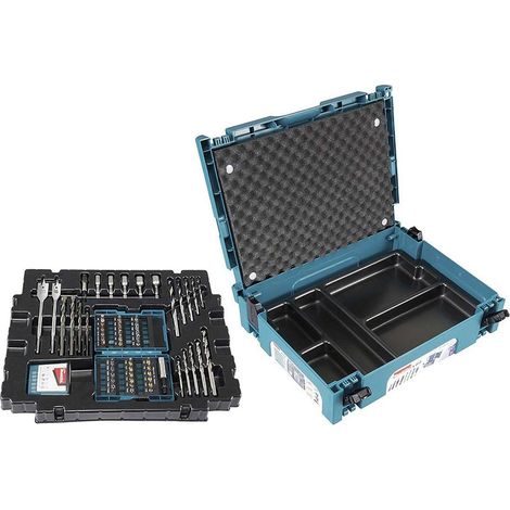 Makita – Set de perçage et vissage 69 pièces – Outils électroportatifs pour bois dur – Boîtier Makpac inclus – Accessoires variés