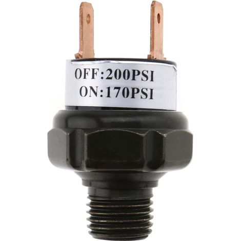 1 Pressostat Hydraulique 12V, Métal 170-200PSI, Filetage 1/4NPT, Pour Compresseur Air (1/5)